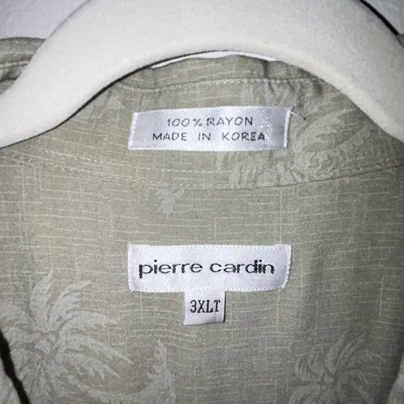 Pierre Cardin Palm Tree button down shirt - Picture 2 of 3